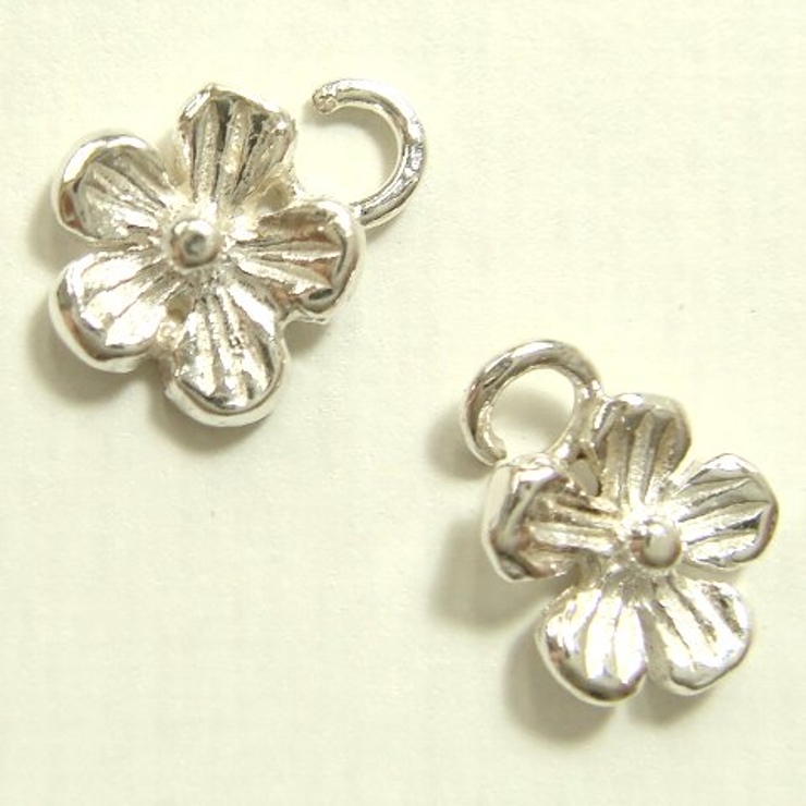 フラワーシルバーパーツ2個で1セット 横幅4 74mm×高さ6 | YUKATANゆかたん | 詳細画像1 