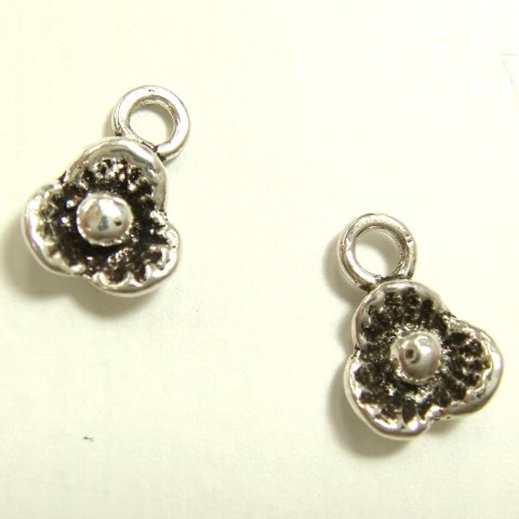 フラワーシルバーパーツ2個で1セット 横幅4 59mm×高さ6 | YUKATANゆかたん | 詳細画像1 