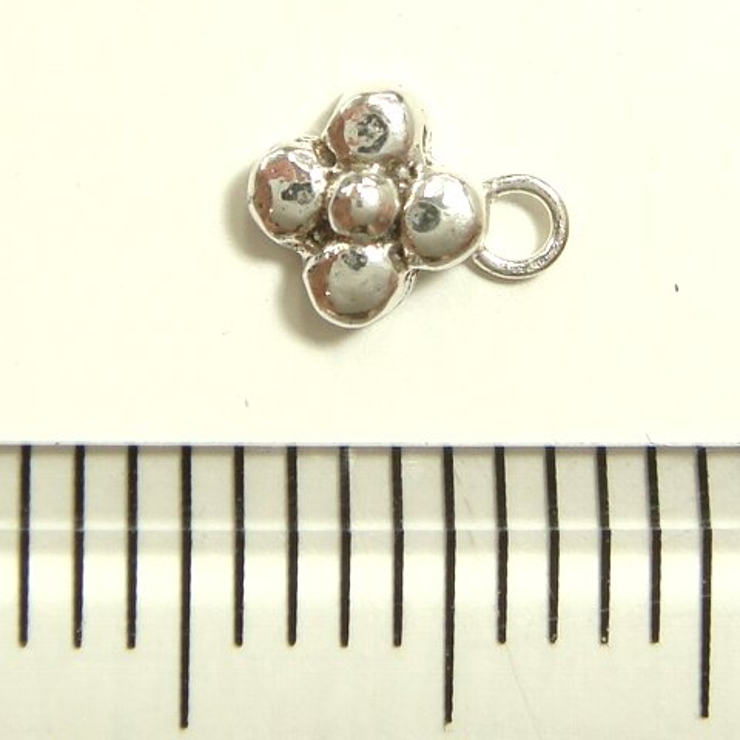 フラワーシルバーパーツ2個で1セット 横幅4 70mm×高さ6 | YUKATANゆかたん | 詳細画像3 