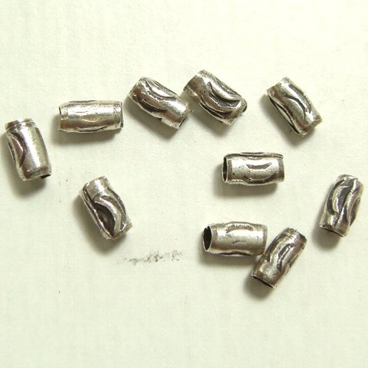 シルバーパーツ10個で1セット 直径1 4ｍｍタイプで小さく月のような模様が描か… | YUKATANゆかたん | 詳細画像1 