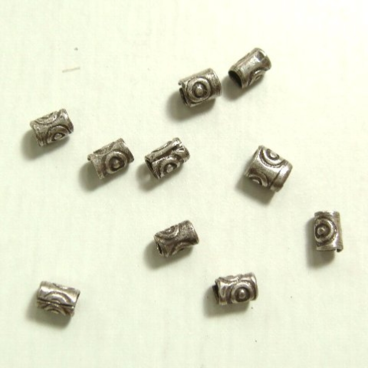 シルバーパーツ10個で1セット 直径1 4ｍｍタイプで目玉のような模様が描かれた… | YUKATANゆかたん | 詳細画像1 