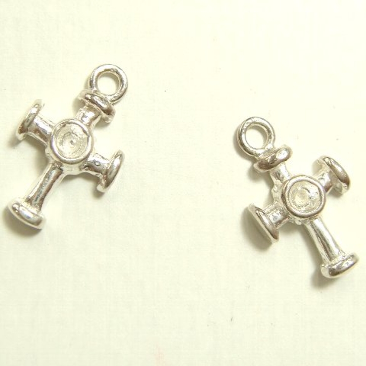 クロスシルバーパーツ2個で1セット 横幅6 00mm×高さ10 | YUKATANゆかたん | 詳細画像1 