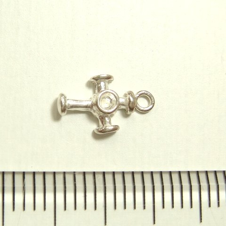 クロスシルバーパーツ2個で1セット 横幅6 00mm×高さ10 | YUKATANゆかたん | 詳細画像3 