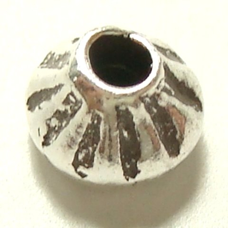 シルバーパーツ5個で1セット 直径4 5ｍｍタイプで富士山のような模様になってい… | YUKATANゆかたん | 詳細画像2 