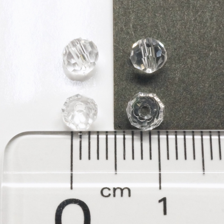 多面カットビーズ直径4mm 透明 クリスタル | YUKATANゆかたん | 詳細画像2 
