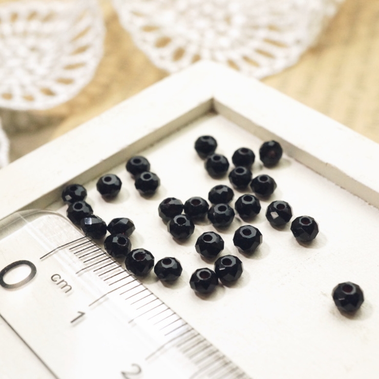 ボタンカットビーズ2x3 5mm ジェット | YUKATANゆかたん | 詳細画像1 