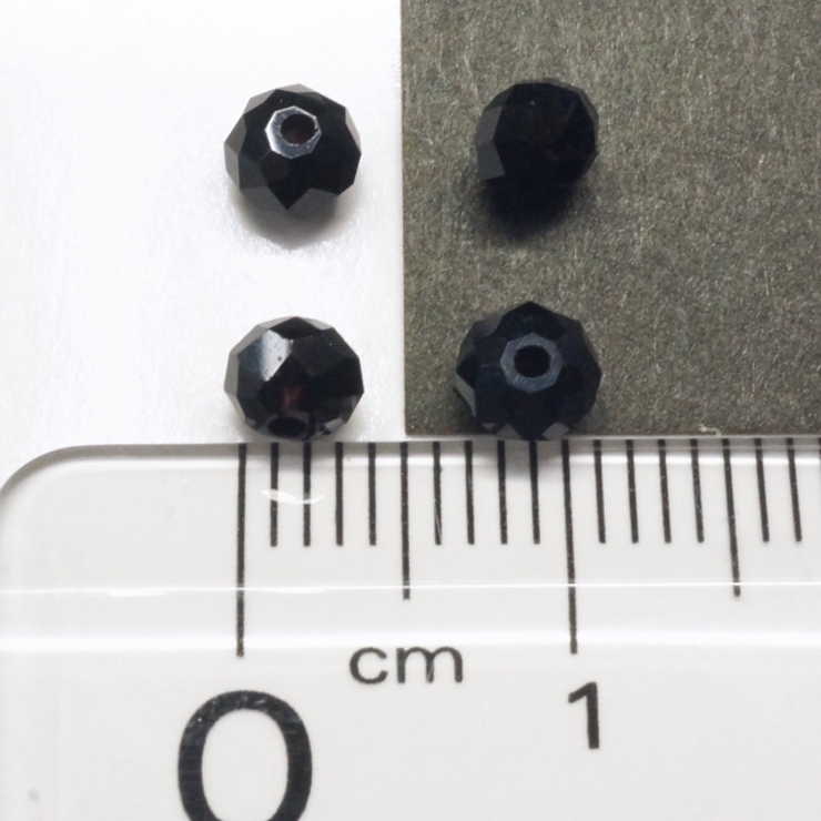 ボタンカットビーズ3x4mm ジェット 1gのグラム販売 | YUKATANゆかたん | 詳細画像2 