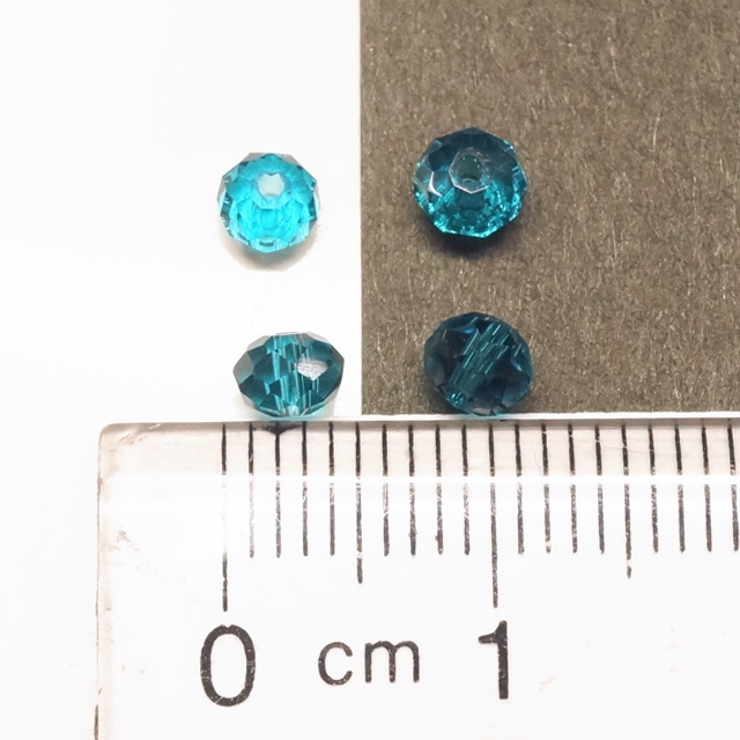 ボタンカットビーズ3x4 3mm エメラルドブルー | YUKATANゆかたん | 詳細画像2 