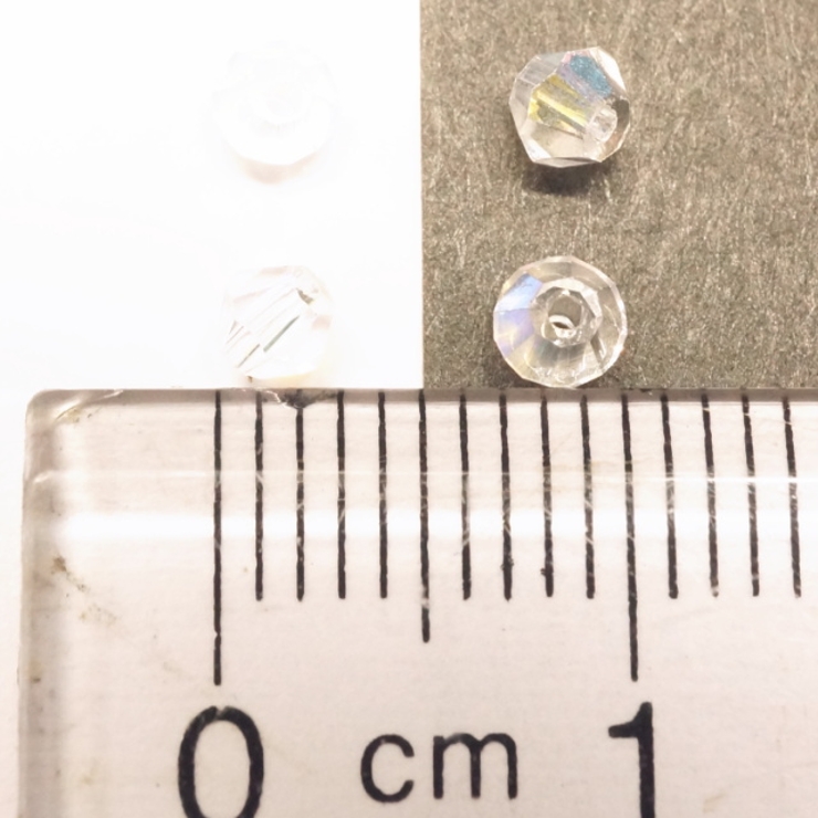 ガラスカットビーズ ソロバン直径3 2mm[品番：YUKA0005274