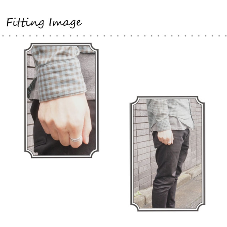 格子柄のようなシンプルシルバーリング アクセサリー | laplateriashu  | 詳細画像3 