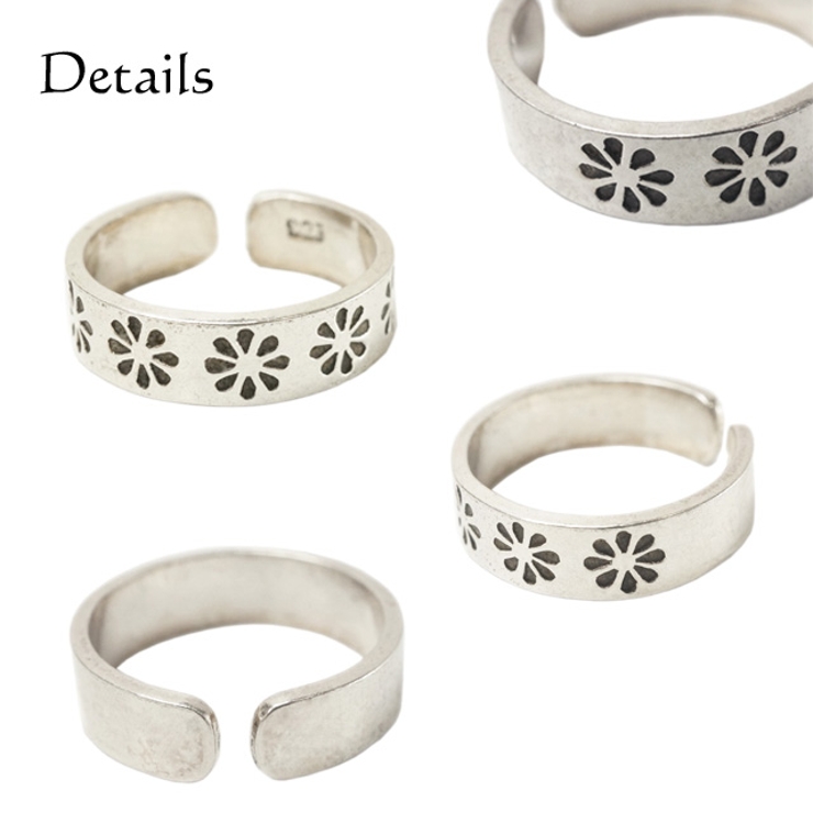 フリーサイズリング 花のような刻印がオシャレな足指リング フラワー | YUKATANゆかたん | 詳細画像2 