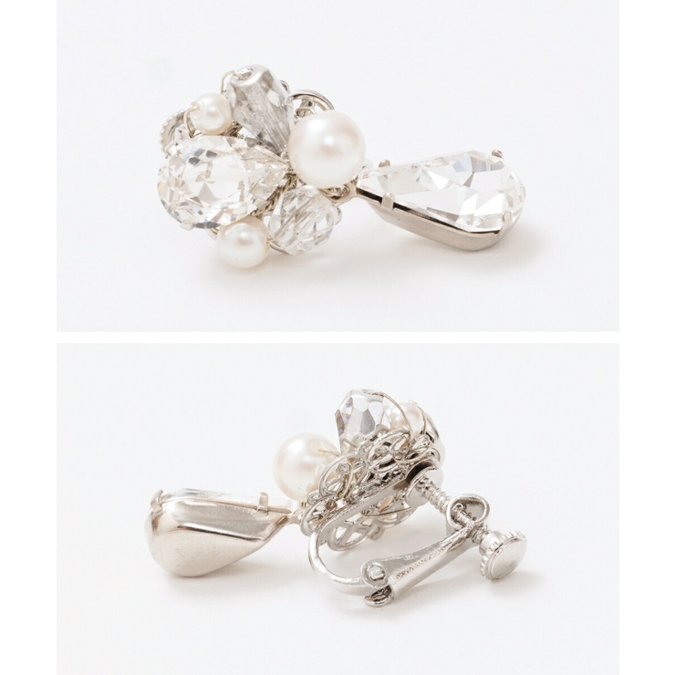 イヤリング アクセサリー 結婚式 レディース パール 大人 上品 ネジ式 | AUNI | 詳細画像5 