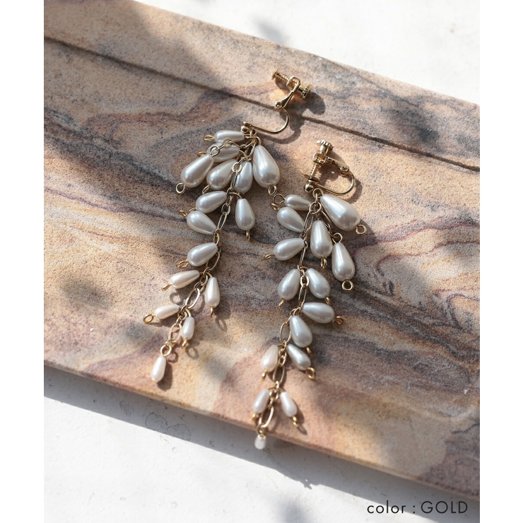 イヤリング アクセサリー 結婚式 レディース パール 大人 上品 ネジ式 | AUNI | 詳細画像2 