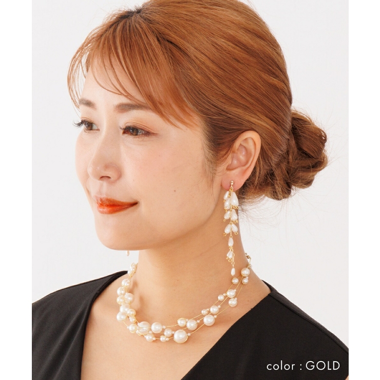 イヤリング アクセサリー 結婚式 レディース パール 大人 上品 ネジ式 | AUNI | 詳細画像5 
