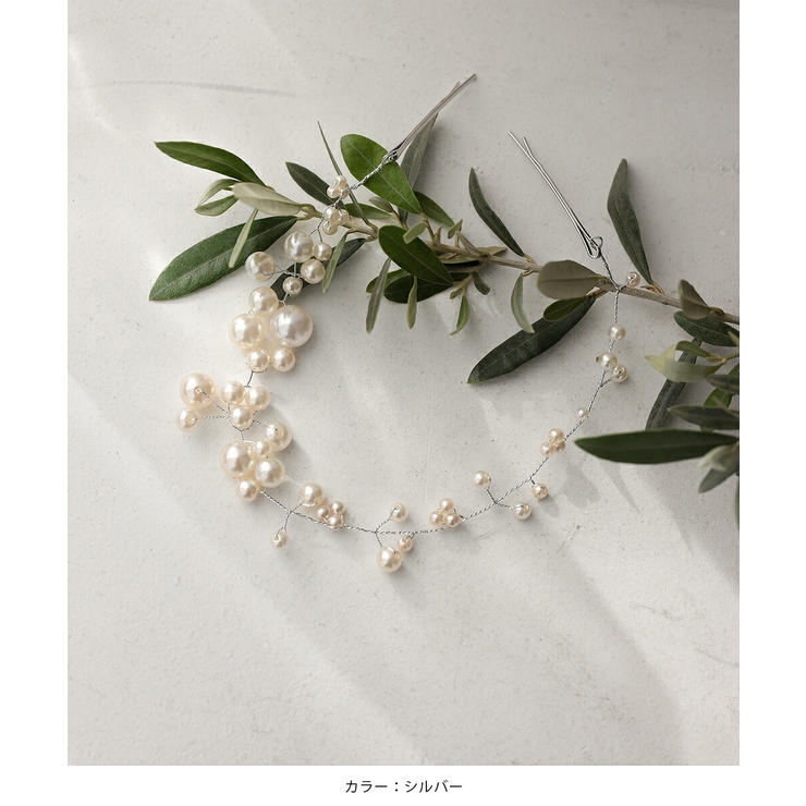 ヘッドドレス ヘアアクセサリー 結婚式 ヘアピン パール 髪飾り お呼ばれ | AUNI | 詳細画像2 