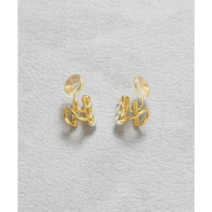 イヤリング 結婚式 イヤーアクセサリー お呼ばれ おしゃれ 樹脂パール | AUNI | 詳細画像4 