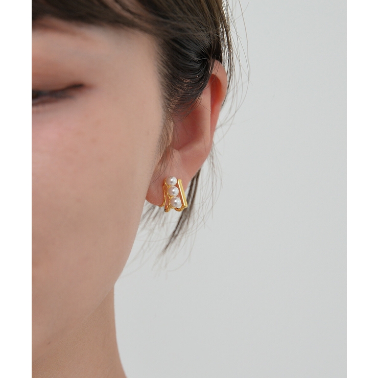 イヤリング 結婚式 イヤーアクセサリー お呼ばれ おしゃれ 樹脂パール | AUNI | 詳細画像5 