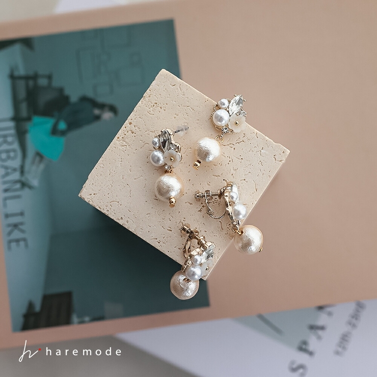 イヤリング ピアス 結婚式 イヤーアクセサリー お呼ばれ おしゃれ | AUNI | 詳細画像1 