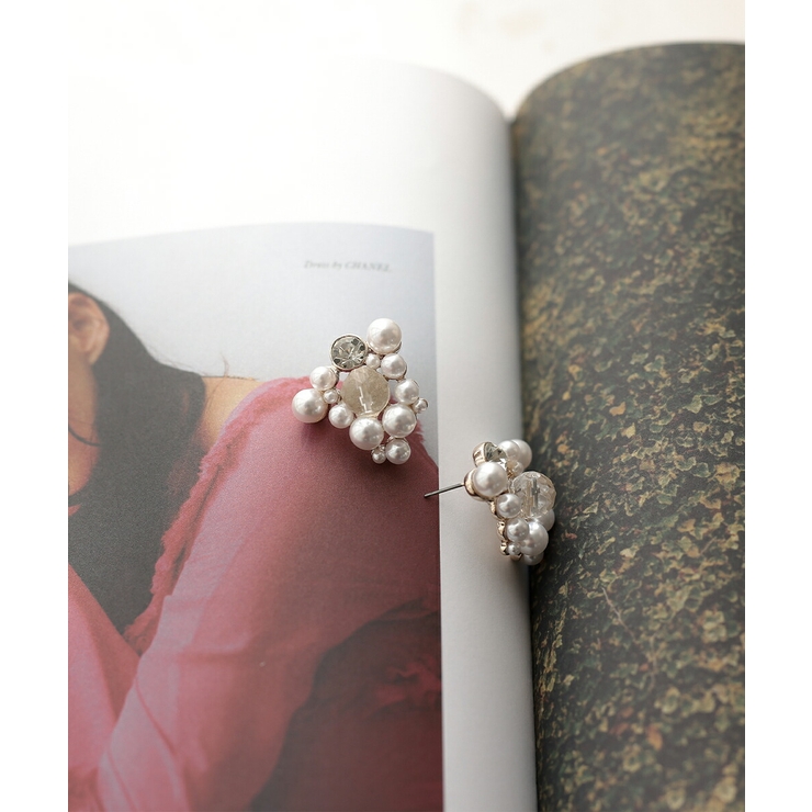 イヤリング ピアス 結婚式 イヤーアクセサリー お呼ばれ おしゃれ 樹脂パール | AUNI | 詳細画像3 