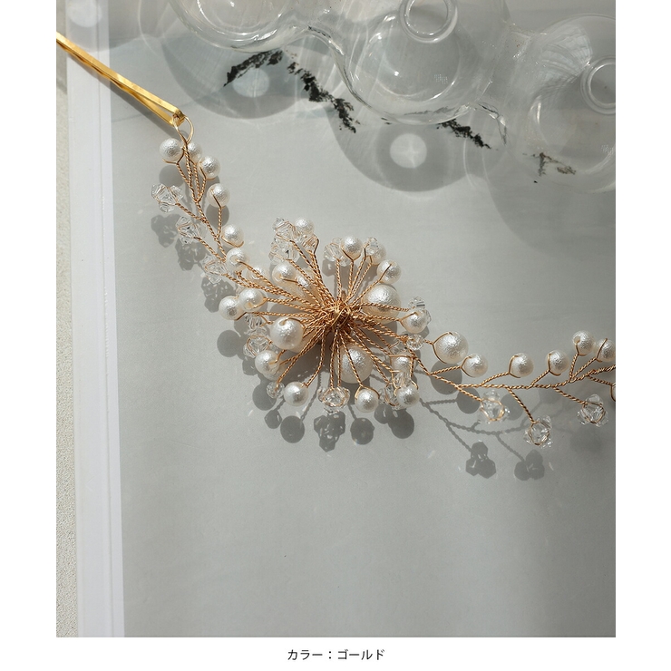ヘッドドレス ヘアアクセサリー ヘアピン パール 髪飾り 結婚式 お呼ばれ | AUNI | 詳細画像7 