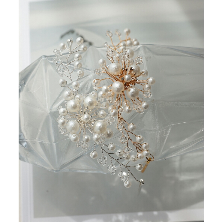 ヘッドドレス ヘアアクセサリー ヘアピン パール 髪飾り 結婚式 お呼ばれ | AUNI | 詳細画像9 