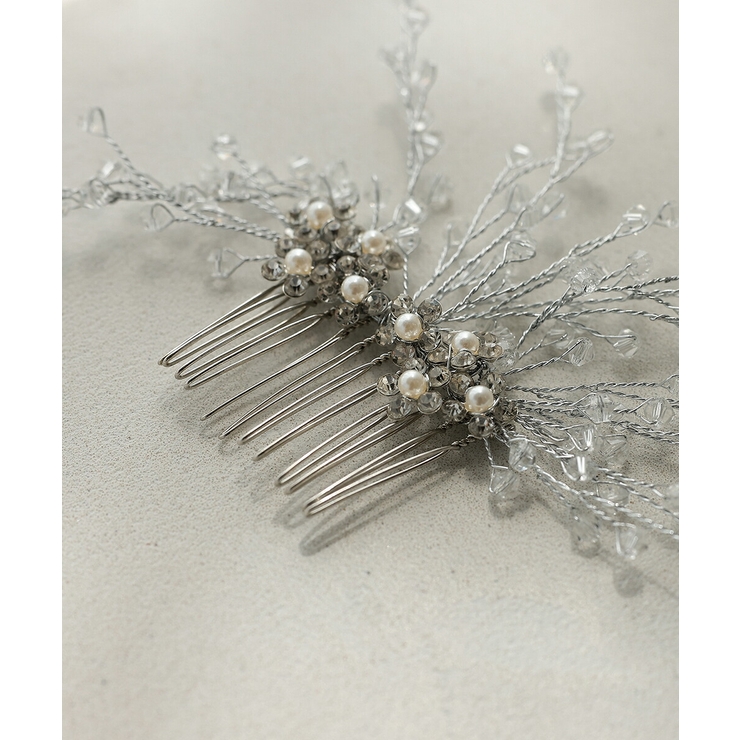 ヘアコーム ヘアアクセサリー パール 髪飾り 結婚式 お呼ばれ ヘアピン | AUNI | 詳細画像4 