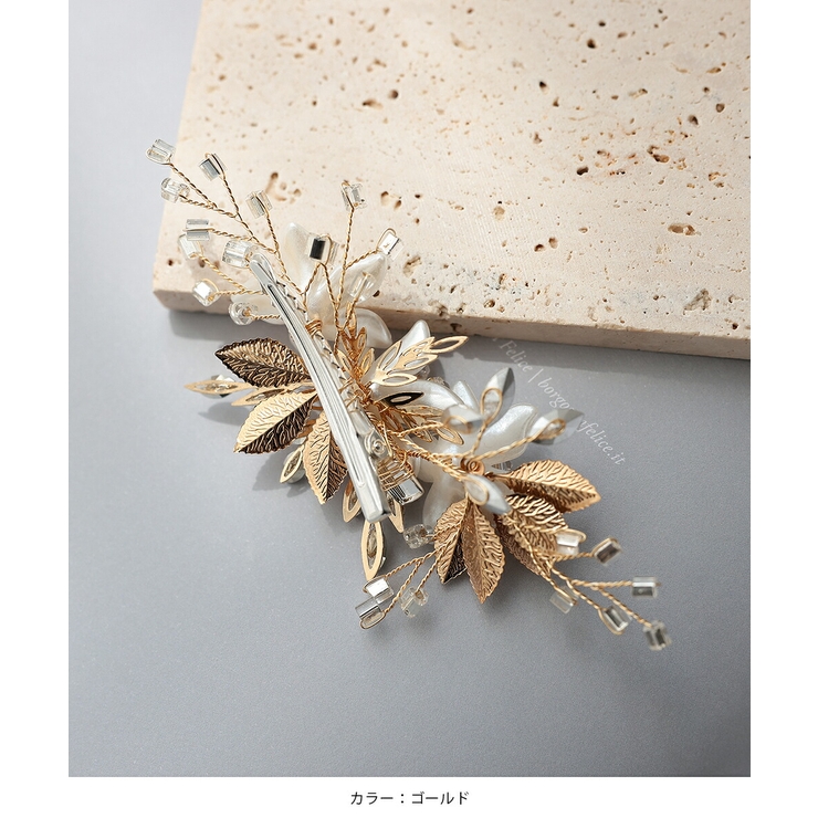 ヘアクリップ 結婚式 ヘアアクセサリー ビジュー お呼ばれ おしゃれ | AUNI | 詳細画像7 