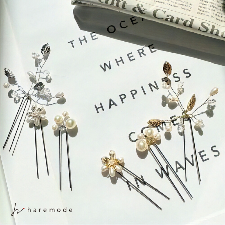 ヘッドドレス ヘアアクセサリー ヘアピン パール 髪飾り 結婚式 お呼ばれ | AUNI | 詳細画像1 