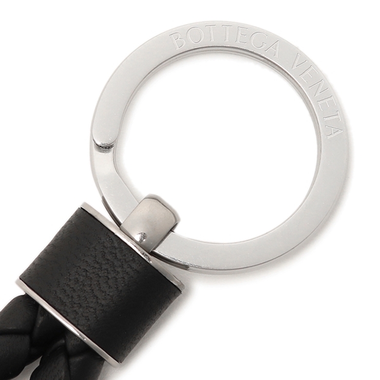 ボッテガヴェネタキーホルダーイントレチャートキーリングブラックユニセックスBOTTEGAVENETA709727VMAY18803