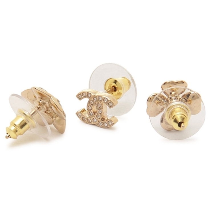 CHANEL ロゴ 花モチーフ ピアス CHANEL シャネル ピアス フラワー ココマークピアス CC メタル