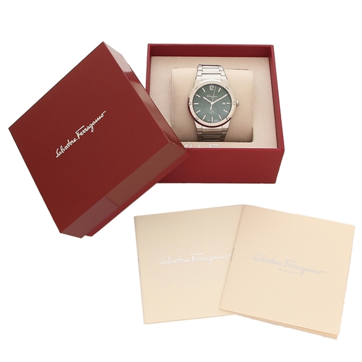 フェラガモ時計クォーツグリーンメンズFERRAGAMOSFDT02123