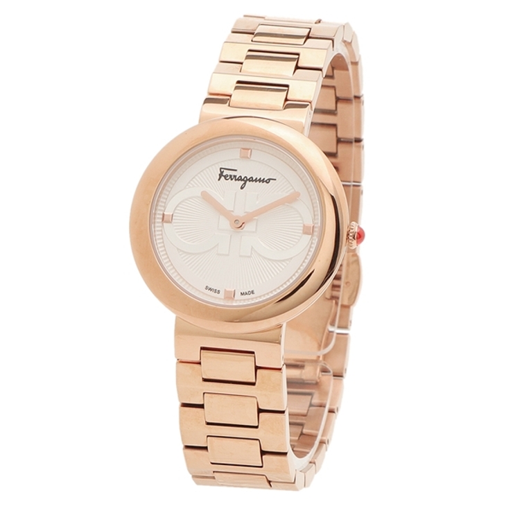 【2年保証】フェラガモ時計レディースシッククォーツホワイトピンクゴールドFERRAGAMOSFMF00621ステンレス