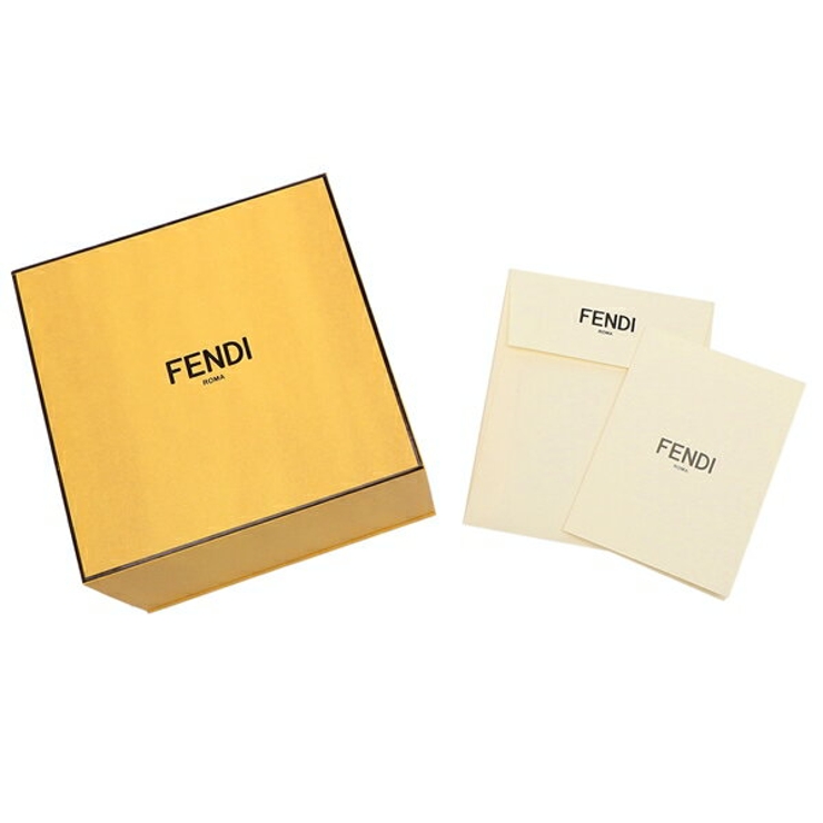 フェンディクリップヘアアクセサリーフェンディグラフィバレッタゴールドホワイトレディースFENDI8AH612A44GF089U