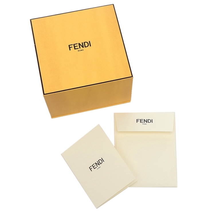 フェンディブローチアクセサリーフェンディグラフィゴールドホワイトレディースFENDI8AH614A44GF089U