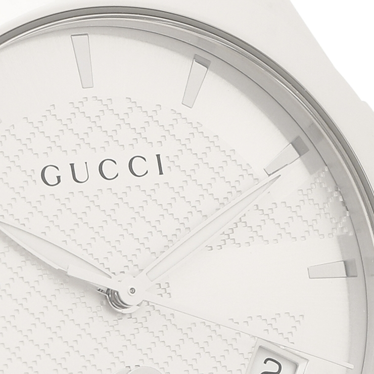 【2年保証】グッチ時計メンズGタイムレスクォーツホワイトシルバーGUCCIYA1264174