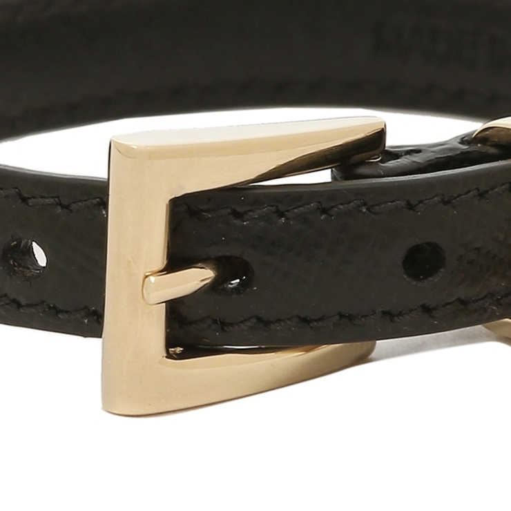 プラダブレスレットアクセサリートライアングルサフィアーノブレスレットバングルブラックレディースPRADA1IB351053F0002