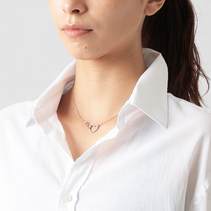 スワロフスキーネックレスアクセサリーSWAROVSKI5518865INFINITYHEARTインフィニティレディースペンダントローズゴールド/シルバー
