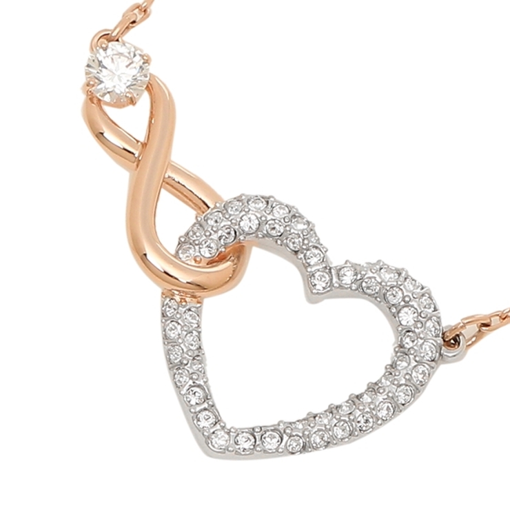 スワロフスキーネックレスアクセサリーSWAROVSKI5518865INFINITYHEARTインフィニティレディースペンダントローズゴールド/シルバー