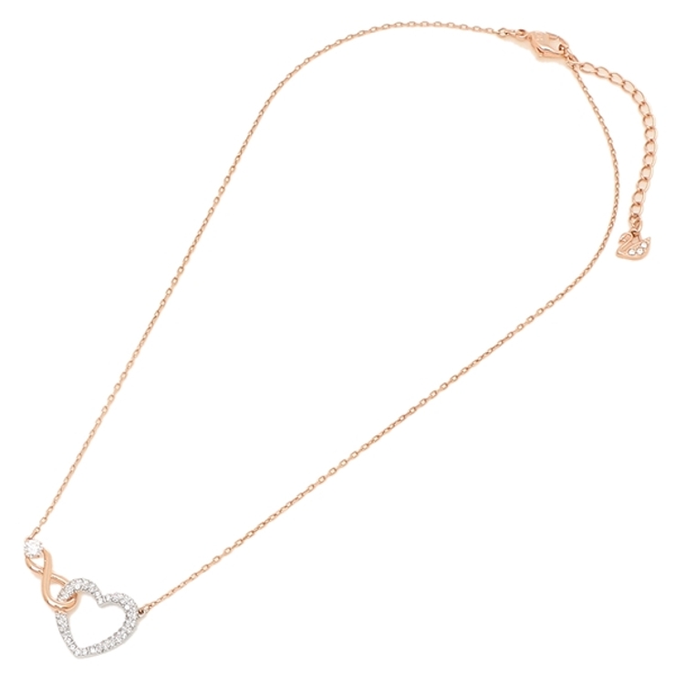 スワロフスキーネックレスアクセサリーSWAROVSKI5518865INFINITYHEARTインフィニティレディースペンダントローズゴールド/シルバー