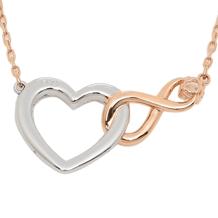 スワロフスキーネックレスアクセサリーSWAROVSKI5518865INFINITYHEARTインフィニティレディースペンダントローズゴールド/シルバー