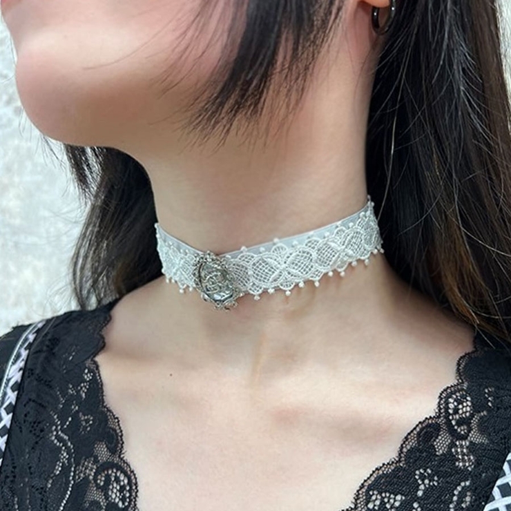 レディース 福袋 (セール) -ファッション通販 ビジュー金具レースチョーカー[品番：IGAW0004860]｜axes femme トップス