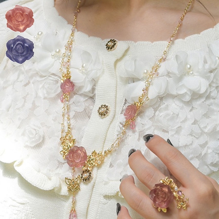エレガントローズネックレス[品番：IGAW0005074]｜axes femme