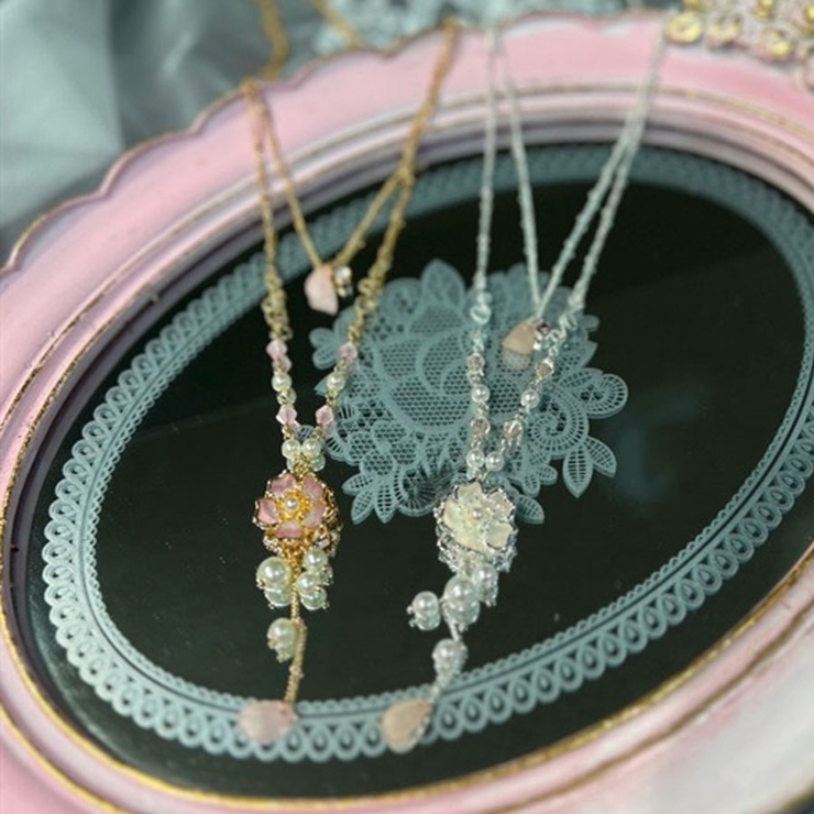 桜モチーフネックレス[品番：IGAW0004616]｜axes femme（アクシーズ