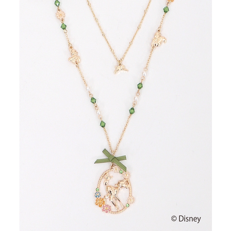 ☆Disney☆ バンビ フラワー とんすけ ネックレス セット Disney Traditions】バンビ＆とんすけ&フラワー | GUND, enesco