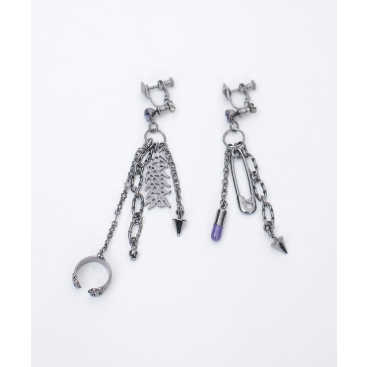 ロゴチャーム２ｗａｙピアス | axes femme | 詳細画像7 