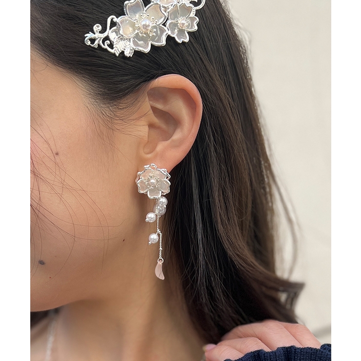 桜モチーフイヤリング[品番：IGAW0004615]｜axes femme（アクシーズ