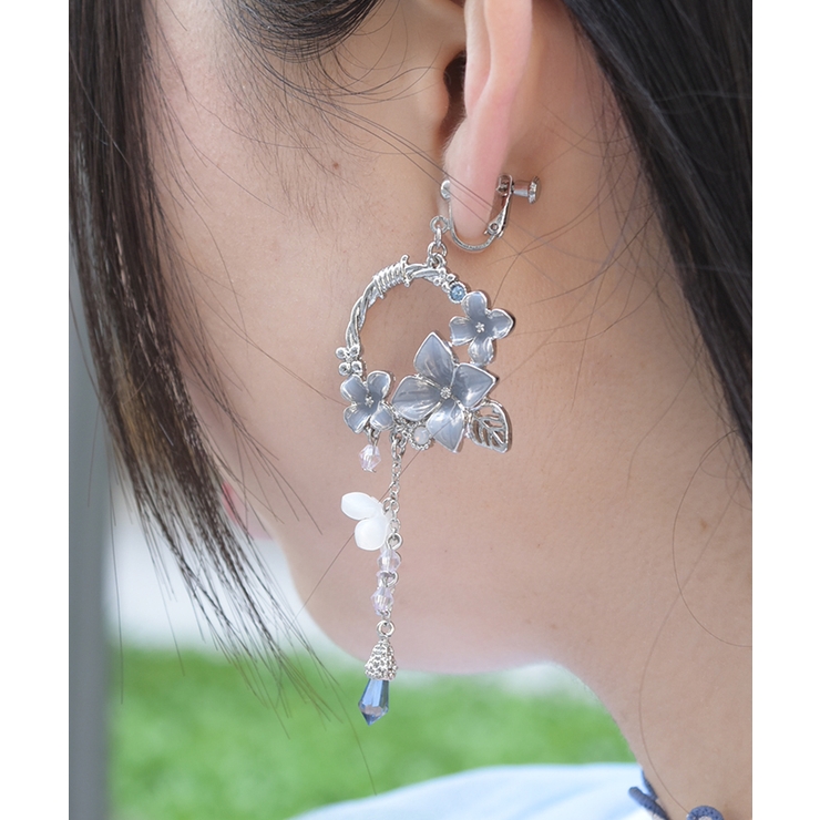 シルバー | 紫陽花アシメイヤリング | axes femme