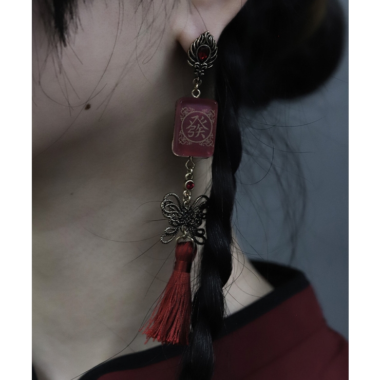 麻雀牌2wayピアス[品番：IGAW0006772]｜axes femme（アクシーズ