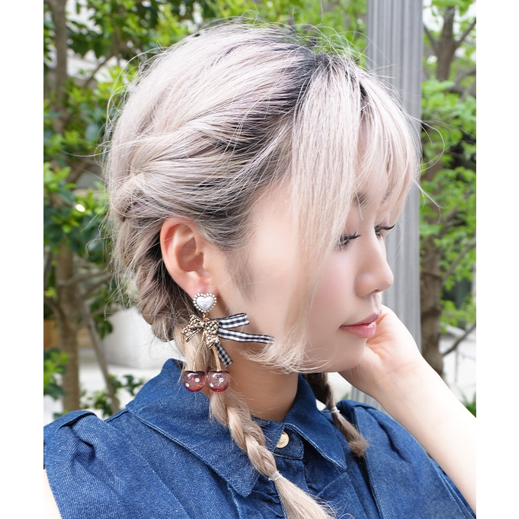 チェリーリボン２ｗａｙピアス | axes femme | 詳細画像2 