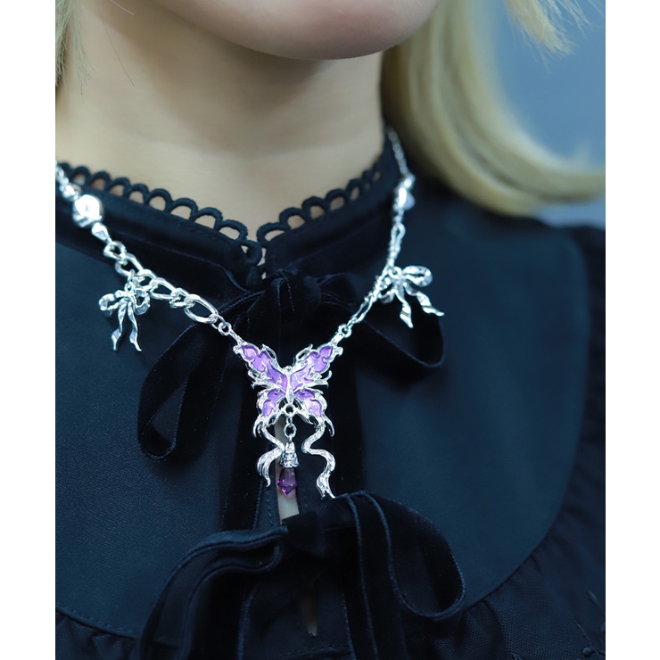 シルバー | ナイトメアリボンネックレス | axes femme